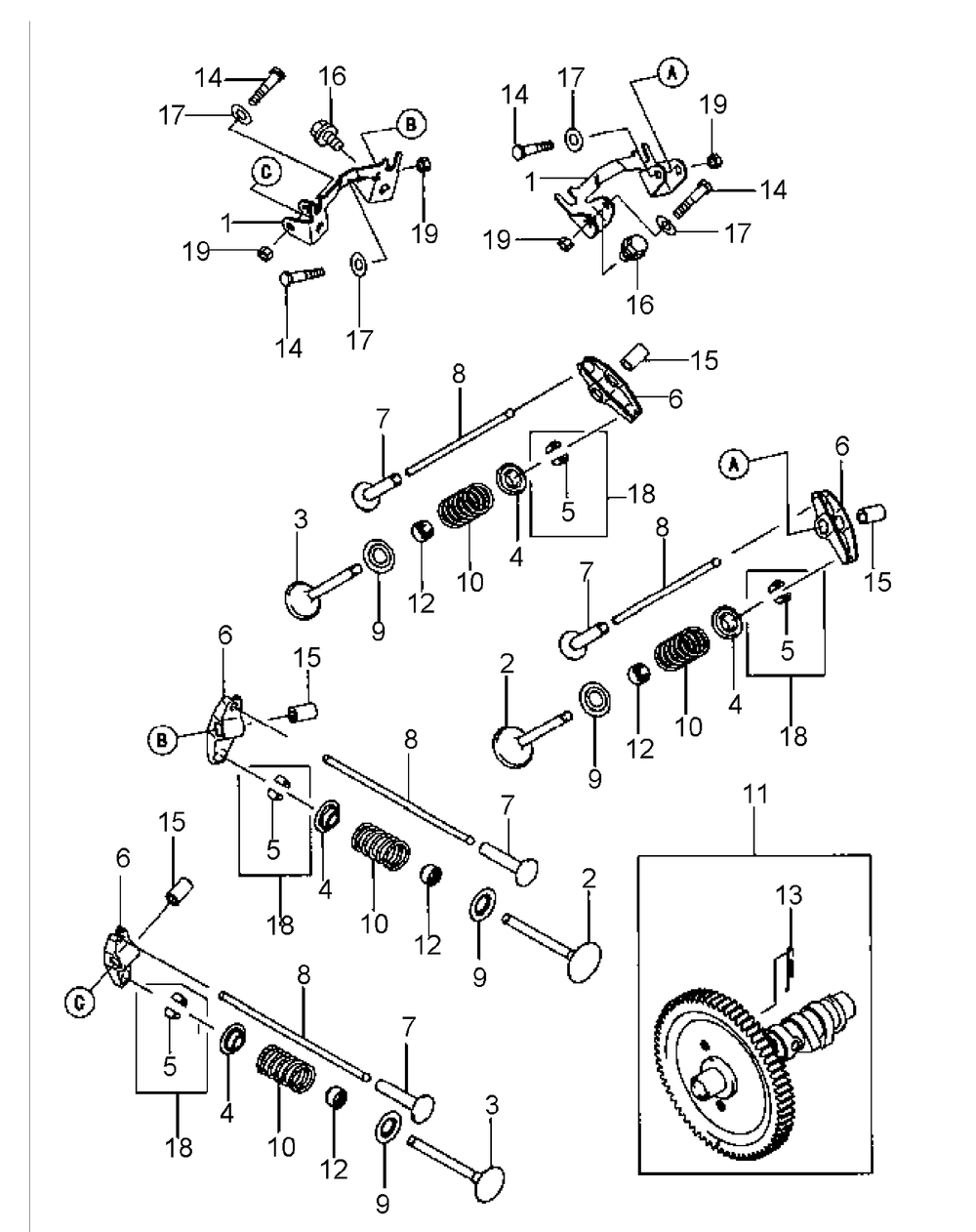 Fd791d-As05 Valve And Camshaft Diagram and Parts List for M60-KW LC-53AJ8CTX750-29HP-DFI-LC Cub Cadet Lawn Tractor